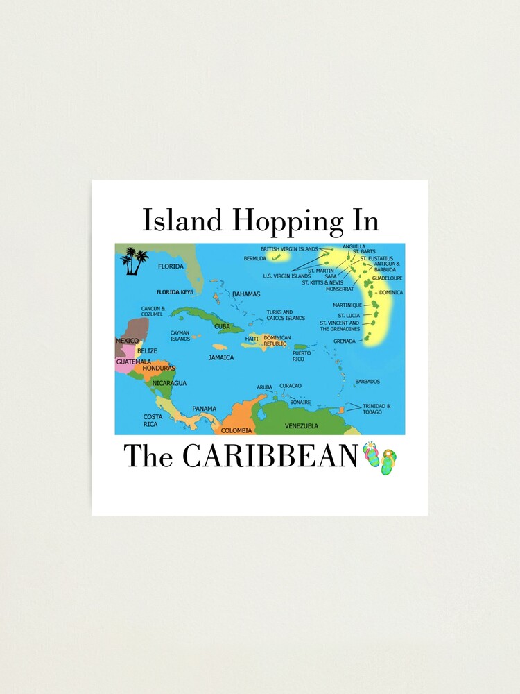 Island Hopping in the Caribbean Poster