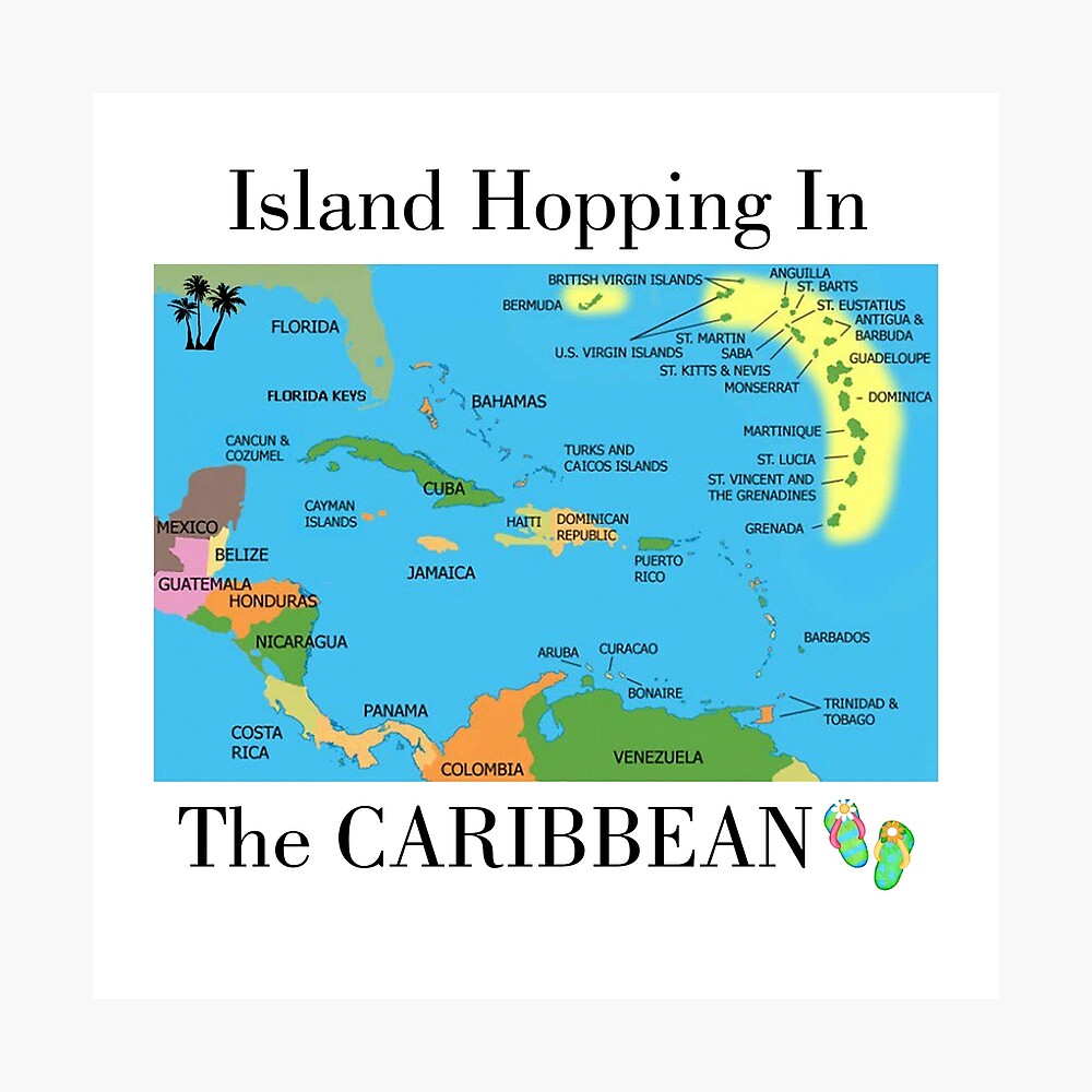 Island Hopping in the Caribbean Poster