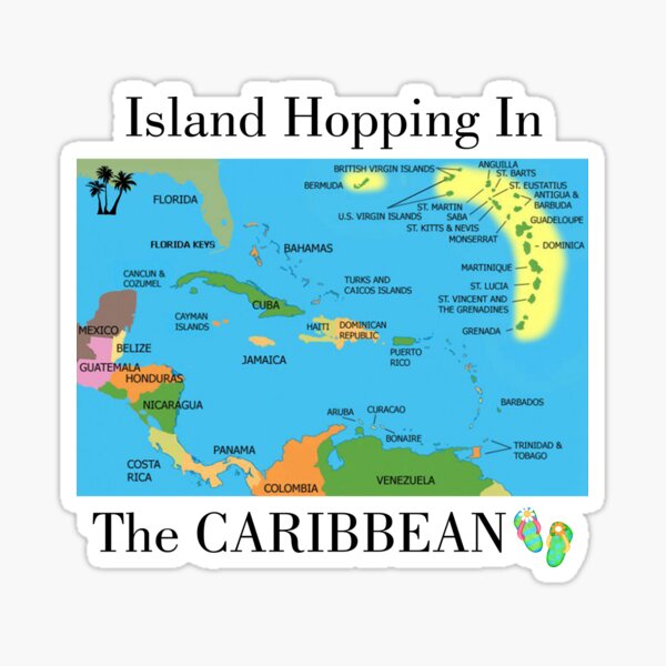 Island Hopping in the Caribbean Sticker