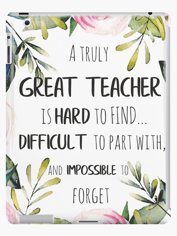"Great teacher Quote / Teacher Farewell gift Leaving Gift Idea