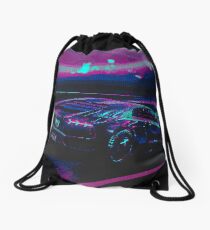 Mochila de cuerdas Retro Pixel Art Vaporwave Car