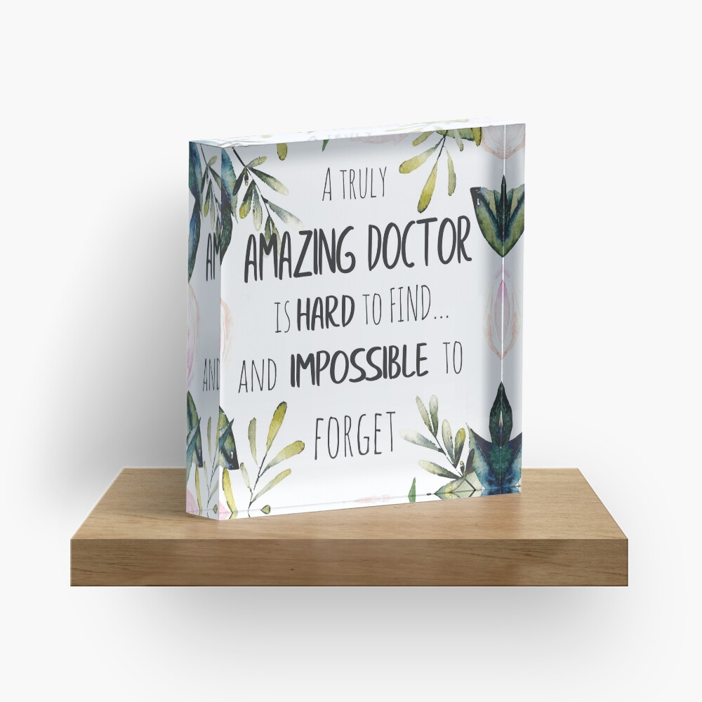 Thank you doctor quote / Doctor appreciation quote / Doctor Farewell gift Leaving Gift Idea Acrylic Block