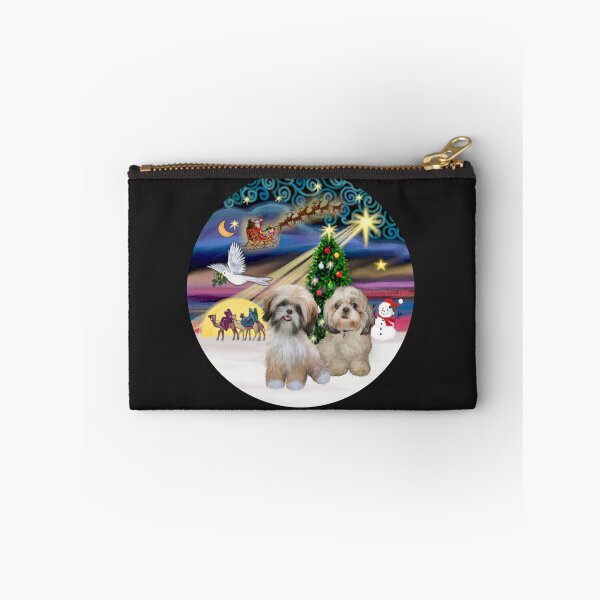 Item preview, Christmas Magic with Two Shih Tzus (#1) designed and sold by JeanBFitzgerald.