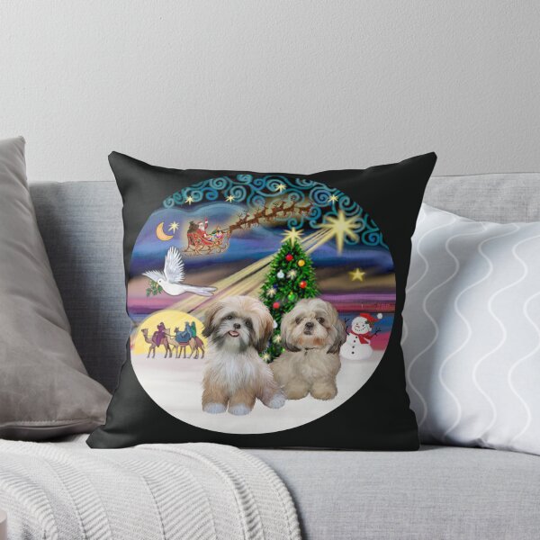 Item preview, Christmas Magic with Two Shih Tzus (#1) designed and sold by JeanBFitzgerald.