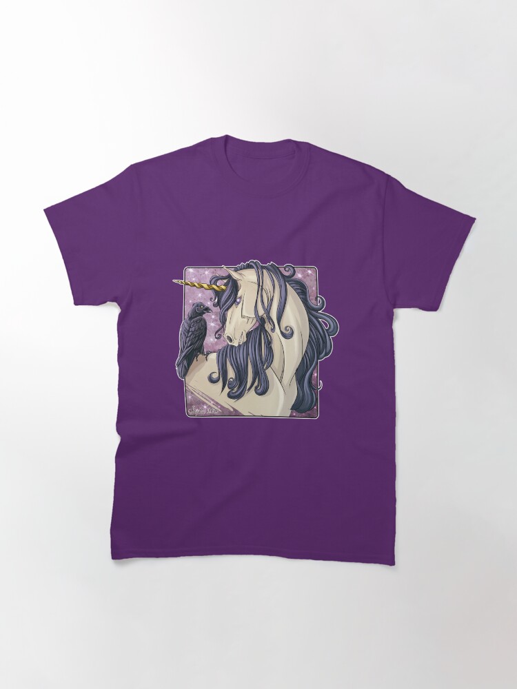 Thumbnail 2 of 7, Classic T-Shirt, Gothic Unicorn designed and sold by cybercat.