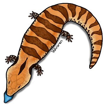 Artwork thumbnail, Blue Tongue Skink Sticker by Valvaren