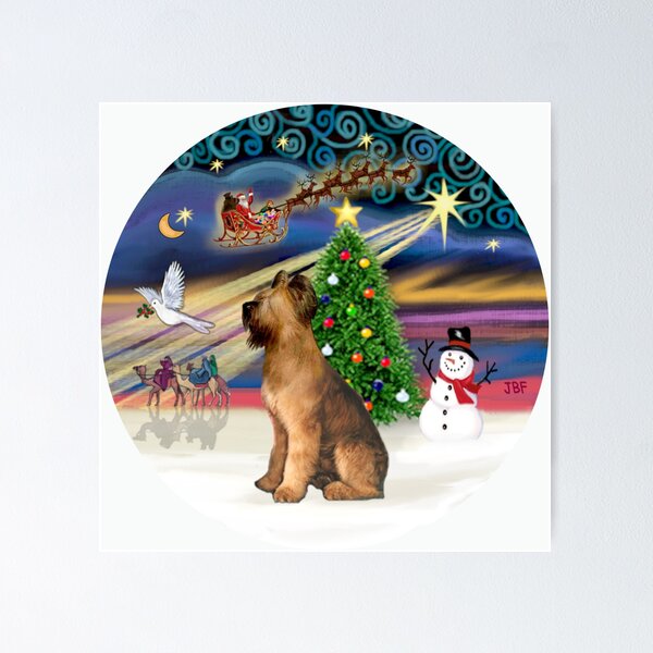 Item preview, Christmas Magic with a Briard designed and sold by JeanBFitzgerald.