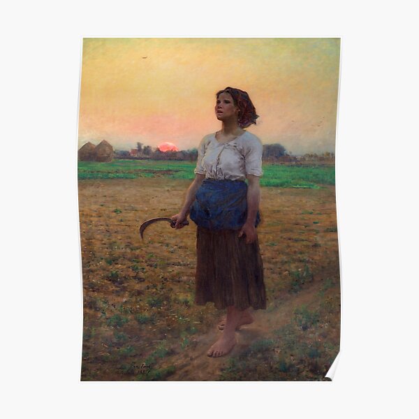 Jules Breton - Song of the Lark Poster