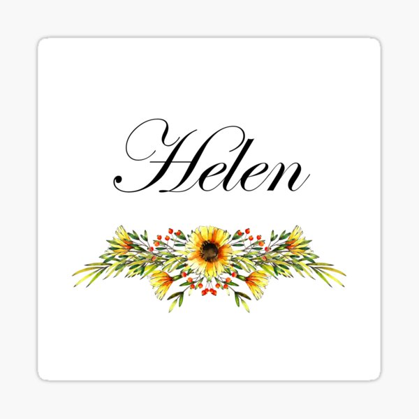 Helen name meaning heart flower H monogram mug