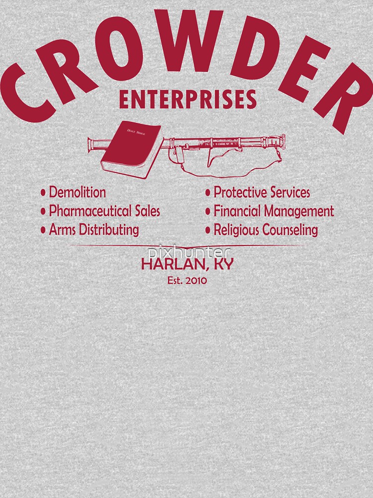 "Crowder Enterprises (Maroon)" T-shirt for Sale by pixhunter