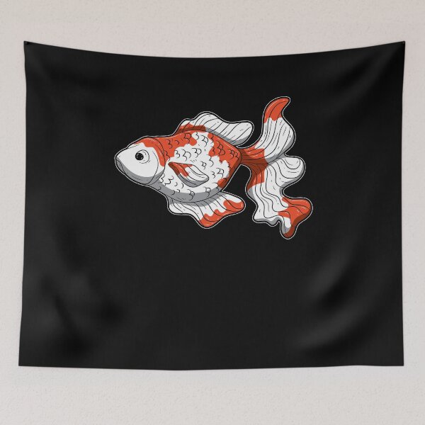 Item preview, Goldfish Red White Veil tail Sarasa Gift designed and sold by BornDesign.