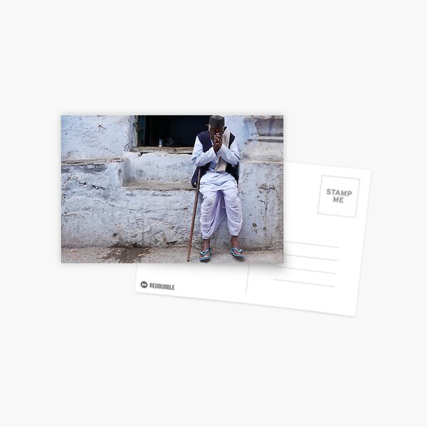namaste in blue Postcard