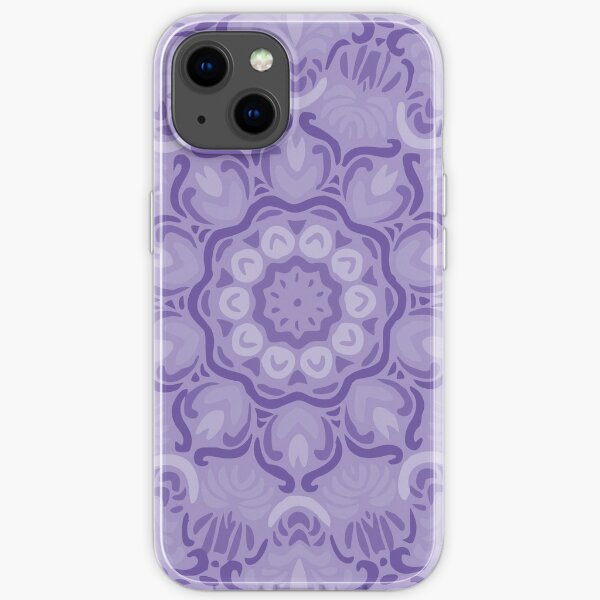 Lilac Flower Mandala iPhone Soft Case