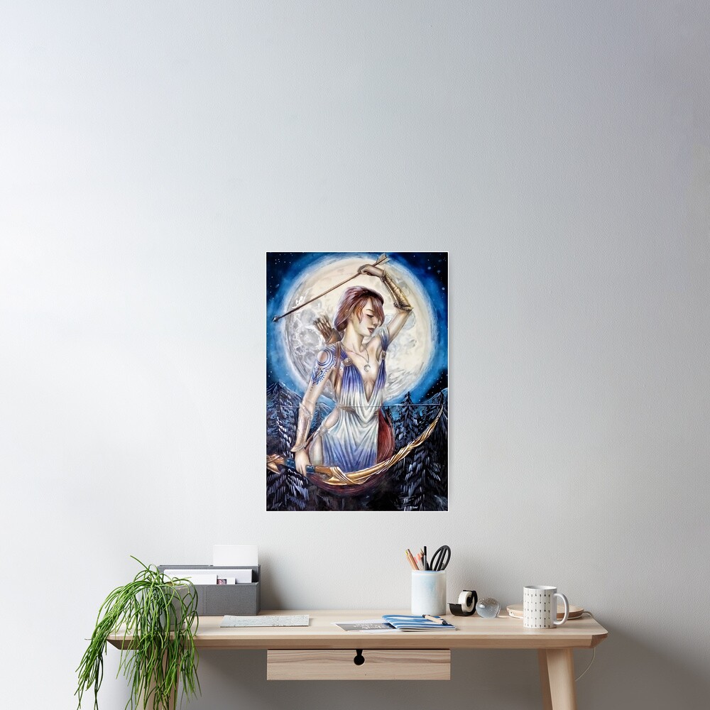 Artemis Gottin Des Mondes Poster Von Tobystevens Redbubble