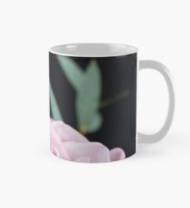 Dusky Pink Rose on black Background Classic Mug