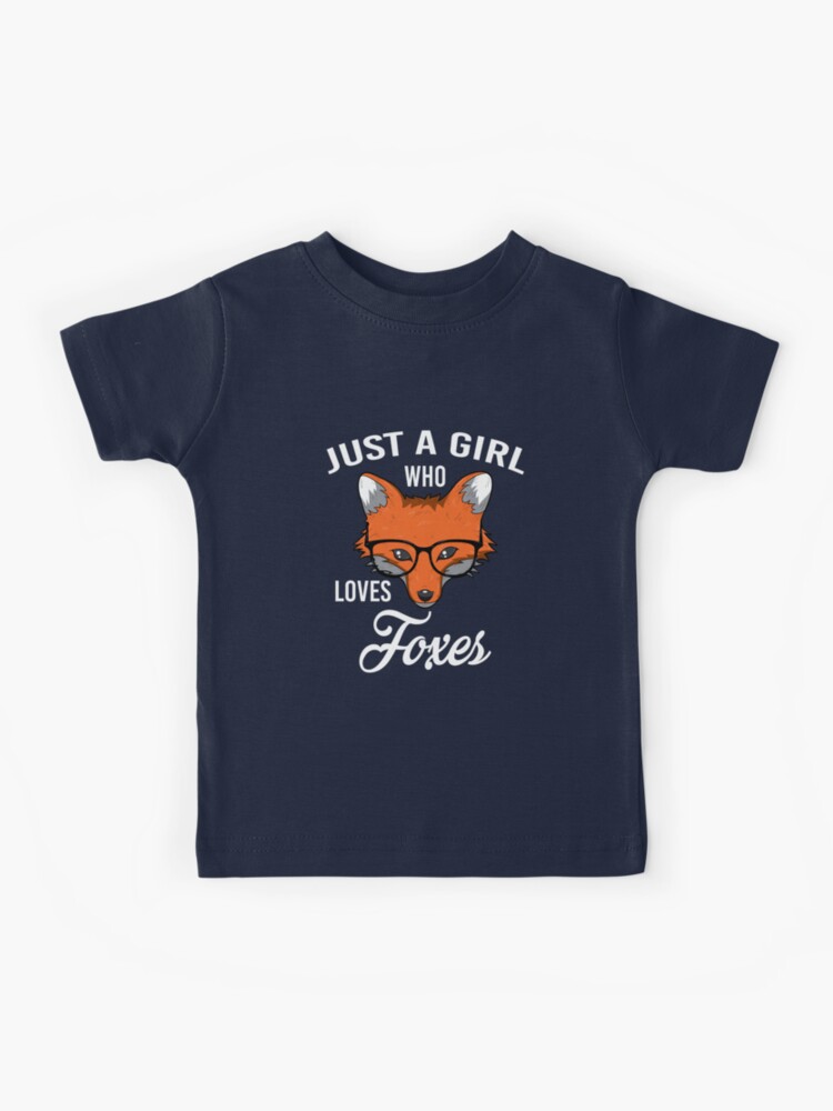 Just A Girl Who Loves Foxes Funny Fox Gifts For Girls Gift Kids Long Sleeve  Shirt