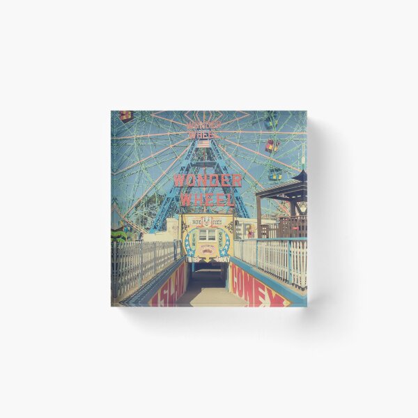 Item preview, Coney Island, wonder wheel ferris wheel with vintage neon sign  designed and sold by Reinvention.
