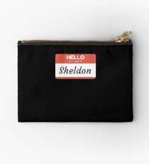 Sheldon - Hello My Name Is Sheldon Funny Gift For Someone Named Sheldon Studio Pouch