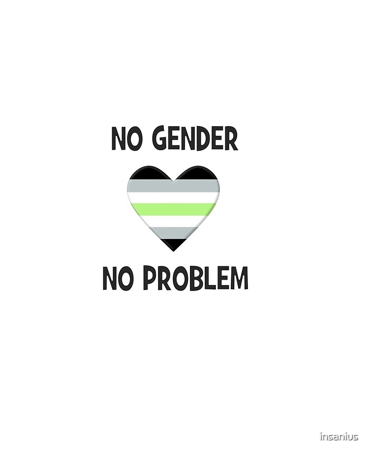 Agender Genderless No Gender No Problem Funny Meme Gift Lgbt Lgbtq Gay Non Binary Non Binary Agender Flag No Gender Ipad Case Skin By Insanius Redbubble