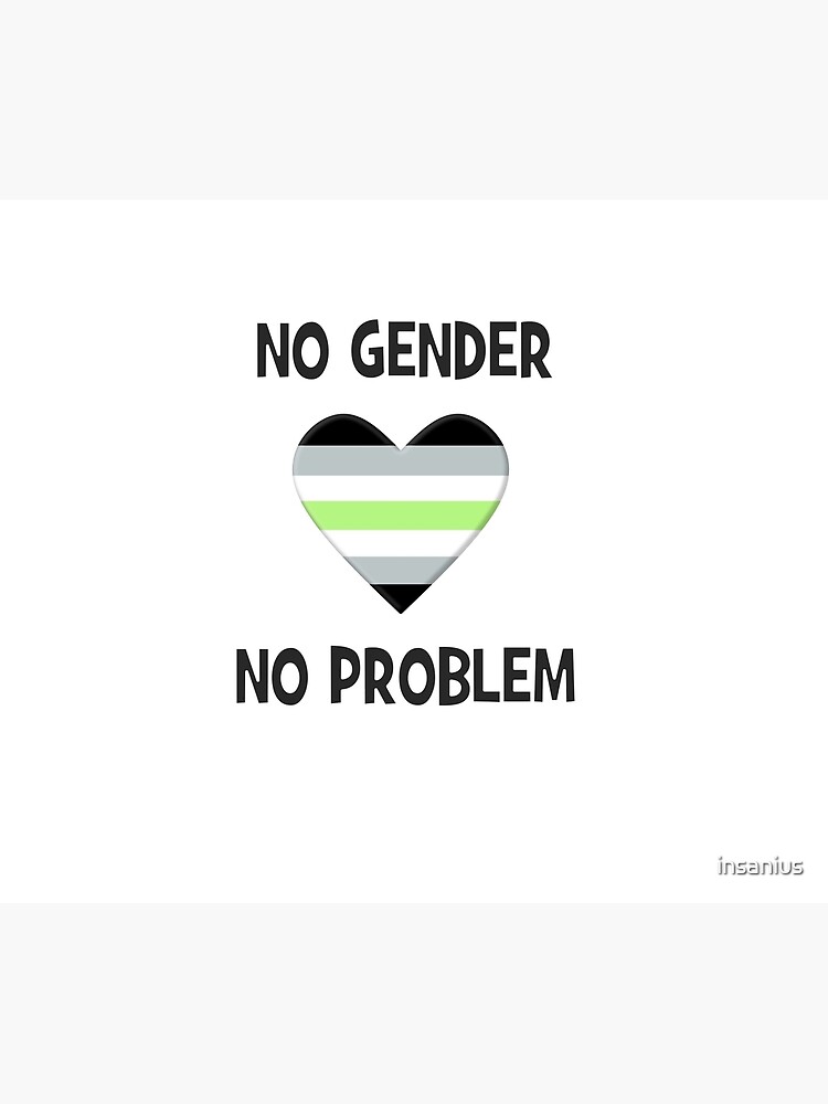 Agender Genderless No Gender No Problem Funny Meme Gift Lgbt Lgbtq Gay Non Binary Non Binary Agender Flag No Gender Duvet Cover By Insanius Redbubble