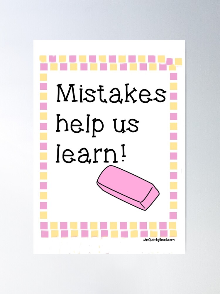 The Abcs Of Making Mistakes With A Growth Mindset Poster