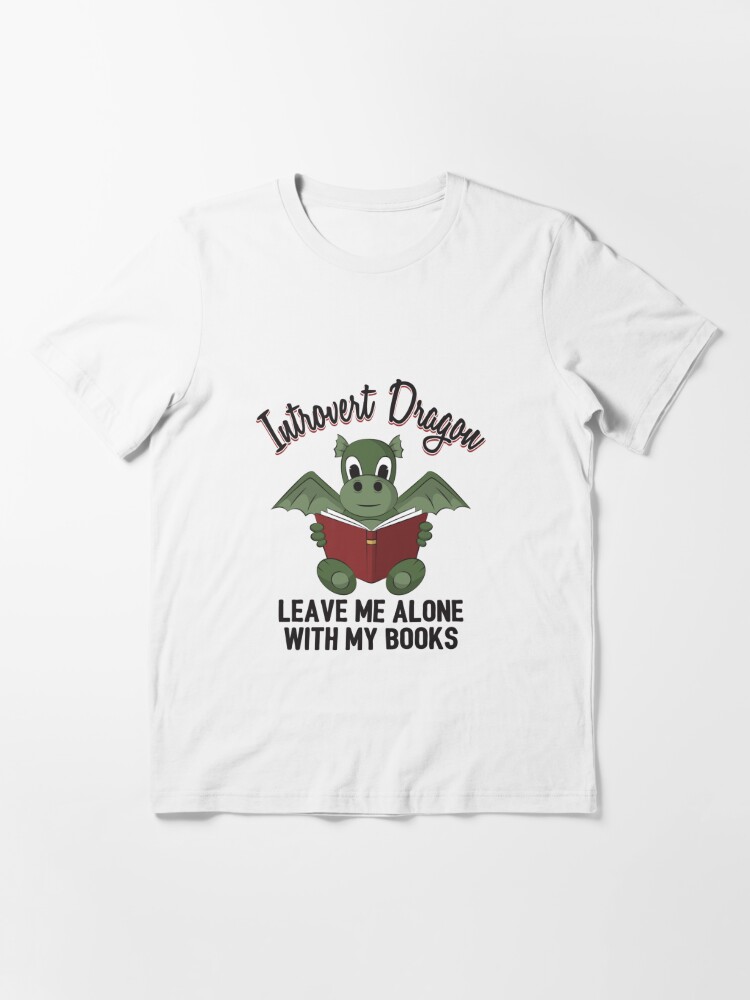 Thumbnail 2 of 7, Essential T-Shirt, Introvert Dragon Leave Me Alone - Introverts Quotes Gift designed and sold by yeoys.