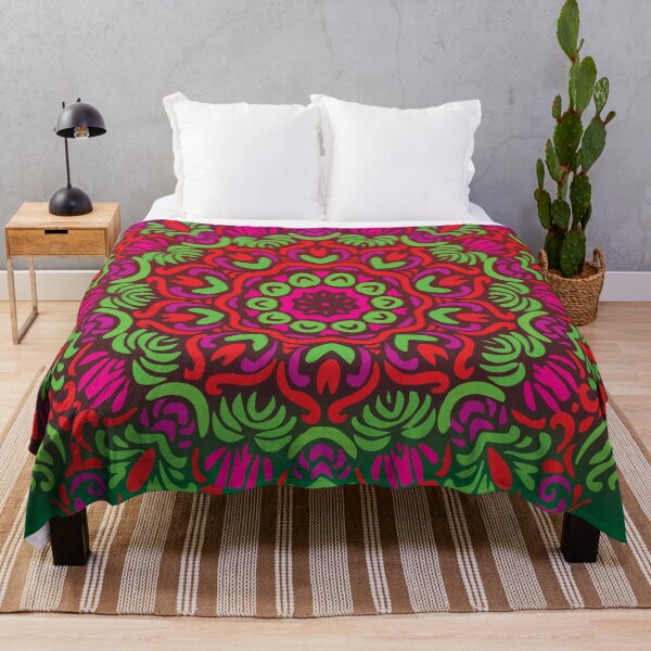 Item preview, Neon Red Floral Mandala designed and sold by Mia Harper Design.