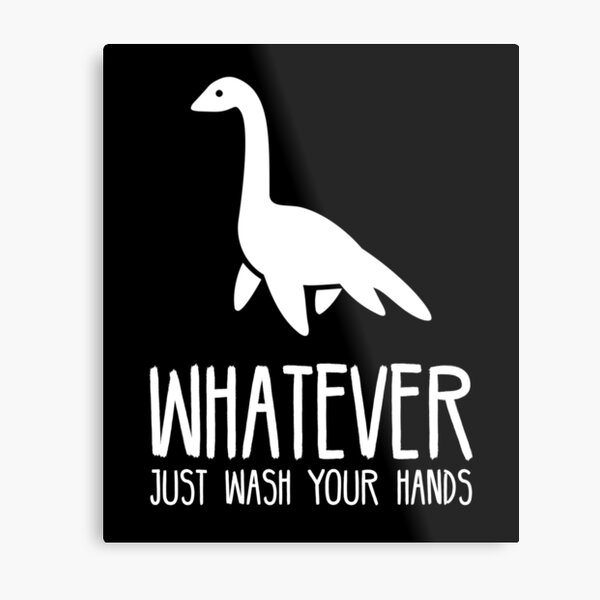 Nessie Toilet Sign for Restaurants Metal Print