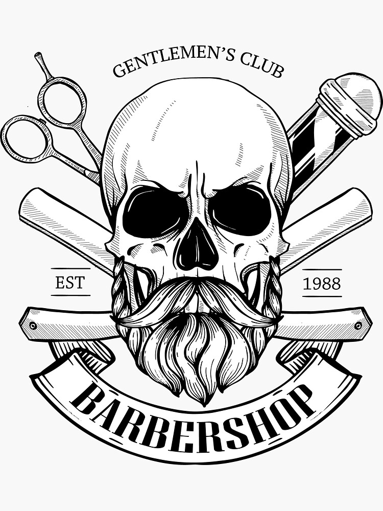 Barber Shop Logo - Hipster – Lovely Stickers