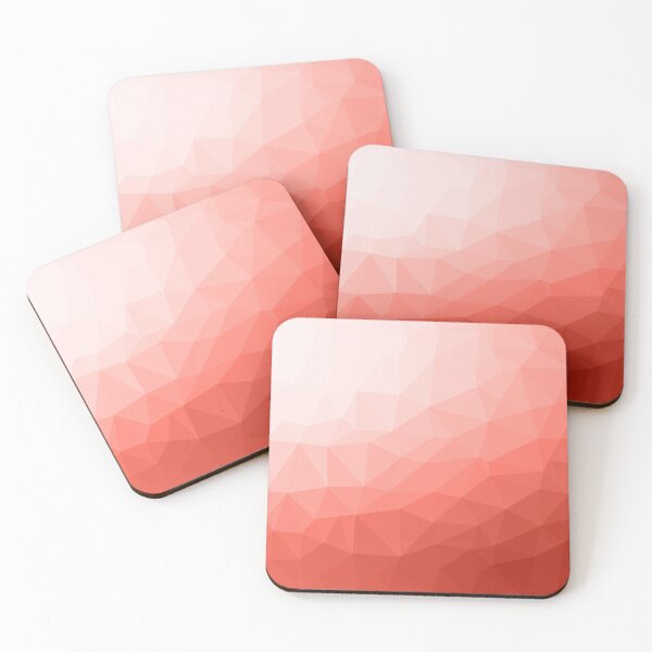 Item preview, Coral rose geometric mesh ombre pattern Pretty pink orange soft red rose design for her designed and sold by PLdesign.