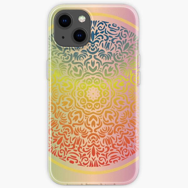 Rainbow Flower Mandala 2 iPhone Soft Case