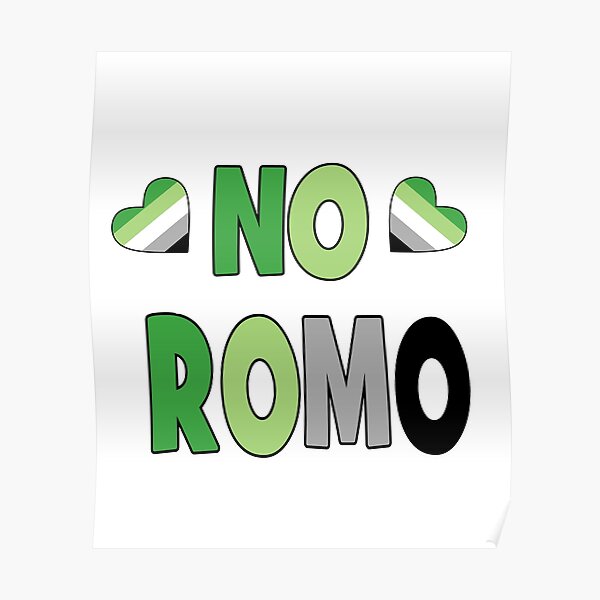 No Romo Gift Aromantic Aromantic Gift No Romo No Romantic Gift LGBT LGBTQ Gay Non-Binary Non Binary Poster