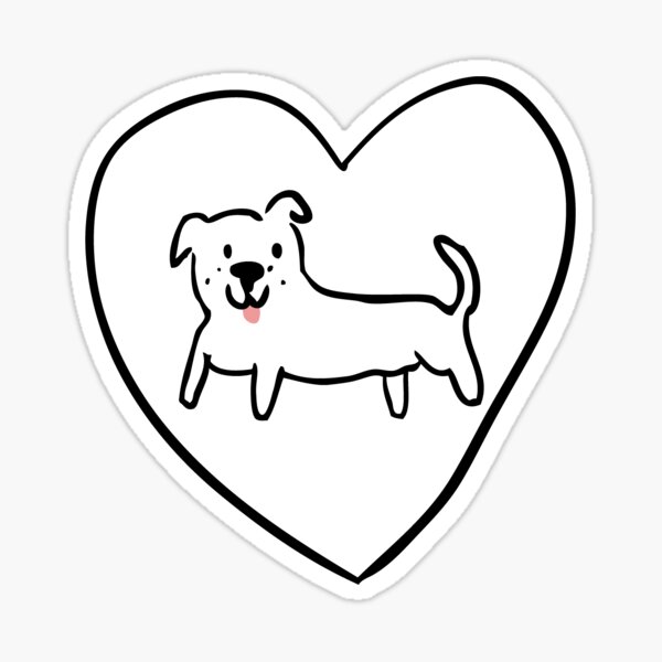 Heart Dog Sticker