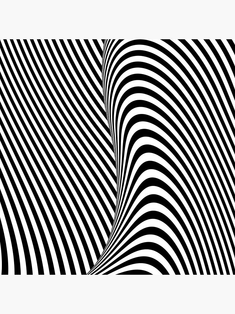 Optical Illusion Wave Black And White