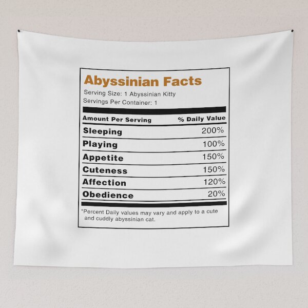 Item preview, Abyssinian Cat Facts  designed and sold by Kooky28.