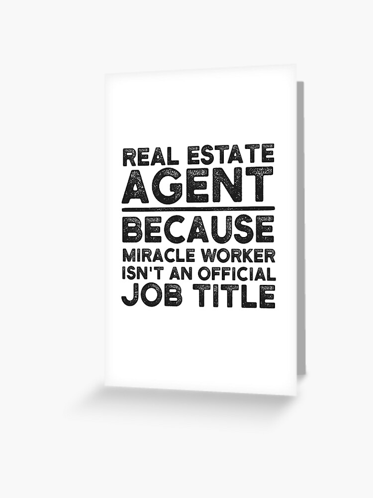 Realtor Real Estate Agent Broker Miracle Worker Job Title Funny Wine Glass 