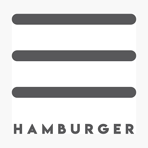 Hamburger Logo - Thin Lines Photographic Print