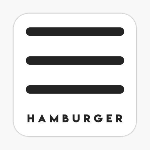 Hamburger Logo - Thin Lines Sticker