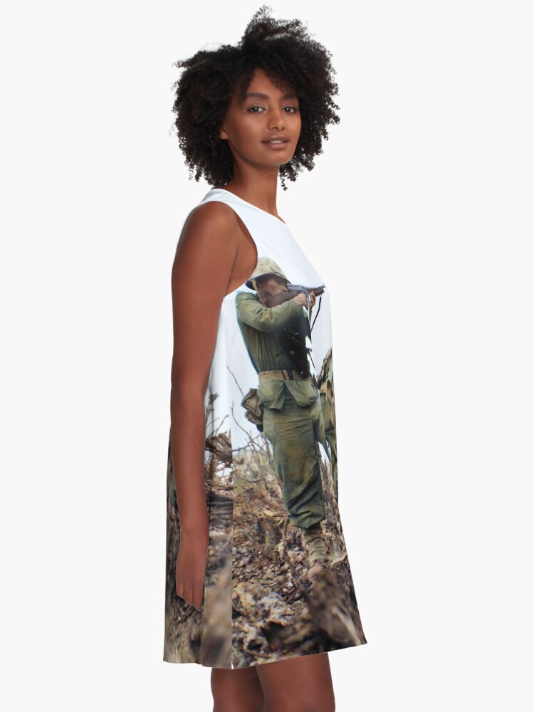 "Marine attack Wana Ridge on Okinawa" ALine Dress for Sale by