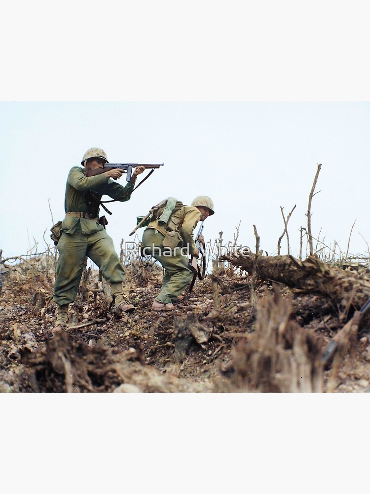 "Marine attack Wana Ridge on Okinawa" Photographic Print for Sale by
