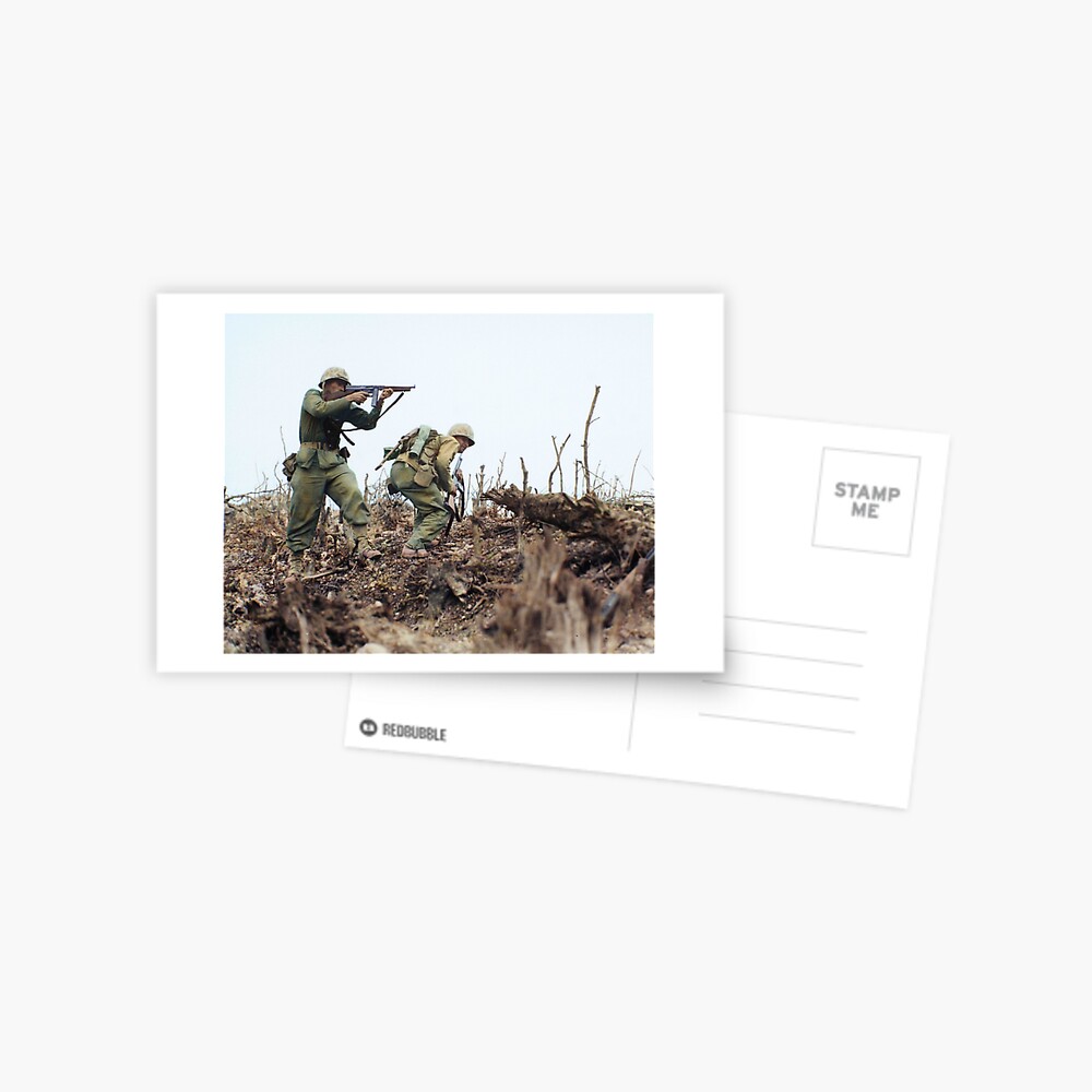 "Marine attack Wana Ridge on Okinawa" Postcard for Sale by rwhitecolor