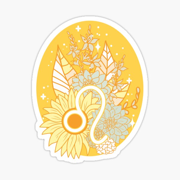 Leo Flowers - GOLD Sticker