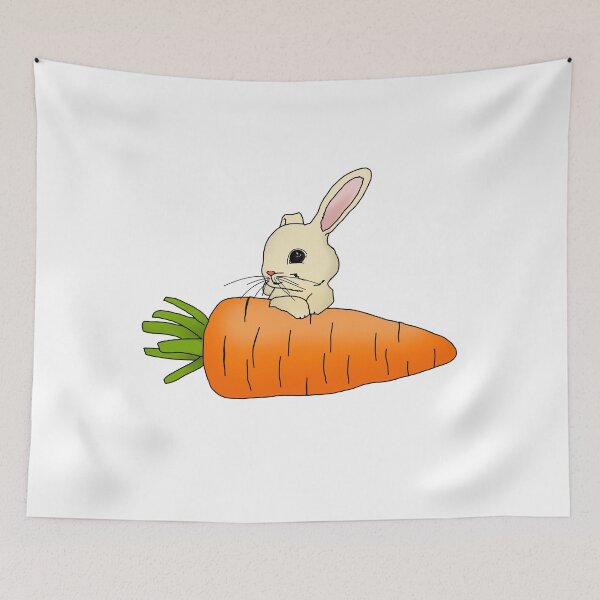 Item preview, Sweet little Bunny With giant Carrot Gift Idea for big Eyes designed and sold by elnino8.