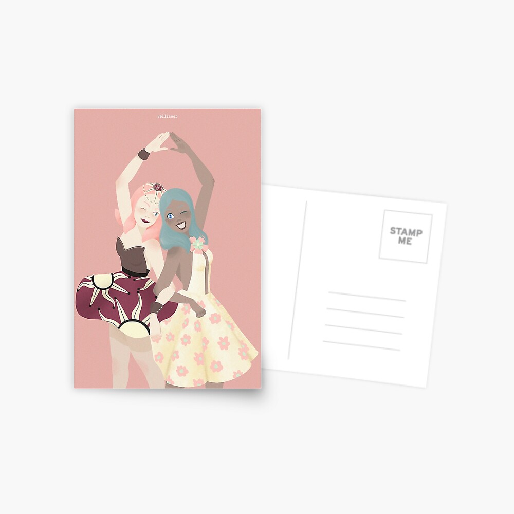 Touko And Rika Postcard By Vellicor Redbubble