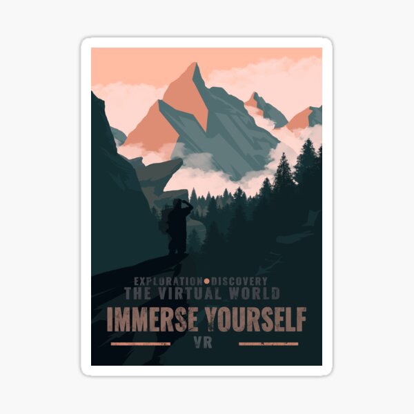 The Virtual World-VR Poster Sticker
