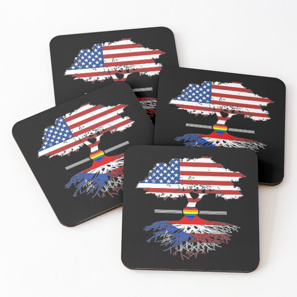Item preview, American Grown Puerto Rican Roots Gay Heart LGBT Pride designed and sold by Patrick Hiller.