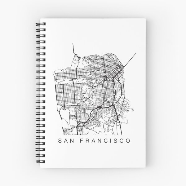 Item preview, San Francisco CA Minimalist City Street Map Dark Design designed and sold by Andrewkgolf.