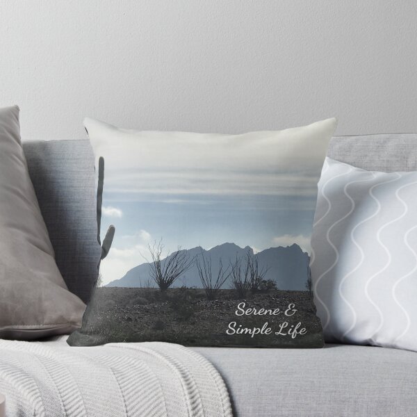 Item preview, Serene and Simple Life desert beauty accent pillow designed and sold by sayitdisplayit.