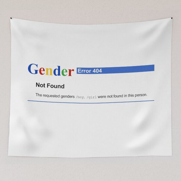 Item preview, Gender 404 Error - boy/girl designed and sold by Bungyheart.