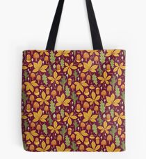 Goldene Herbstblätter - Rot Tote Bag